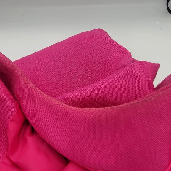 Vintage 90s  Fuchsia Shift Dress With Cap Sleeves & Back Zipper Closure - Picture 9 of 14